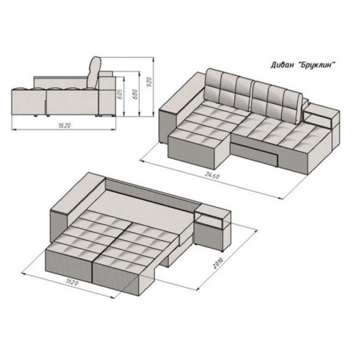 Диван угловой Бруклин Катунь